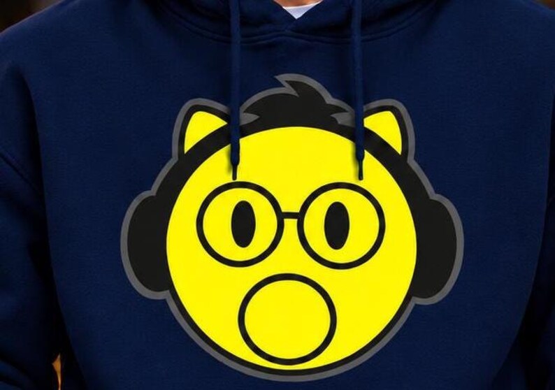 Yellow Face Headphones Hoodie