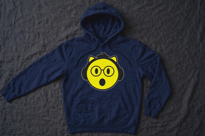 Yellow Face Headphones Hoodie