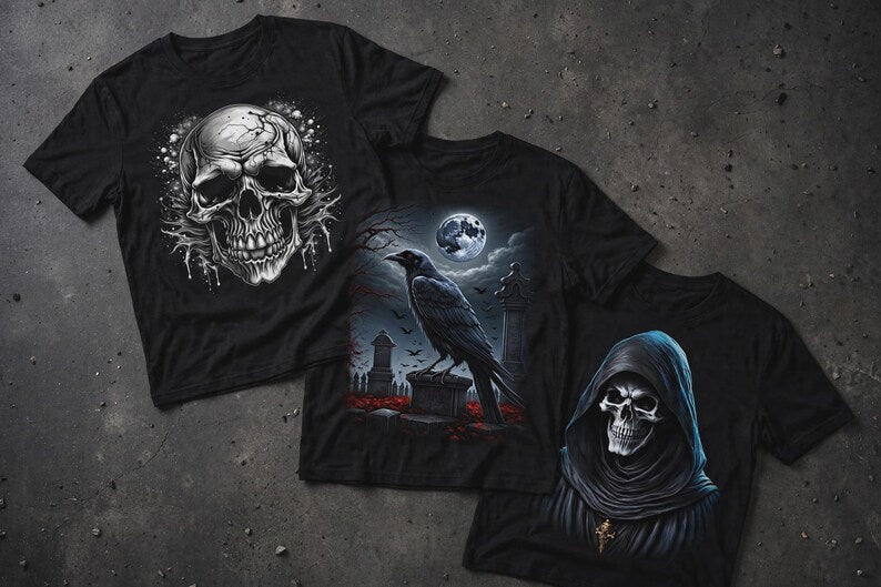 Gothic Skull T-Shirt Bundle