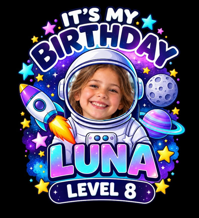 Custom Photo Astronaut Kids T-Shirt