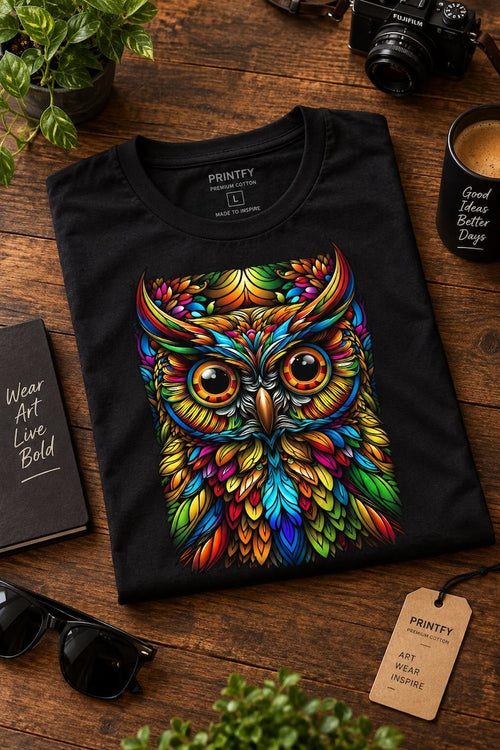 Colorful Owl T-Shirt