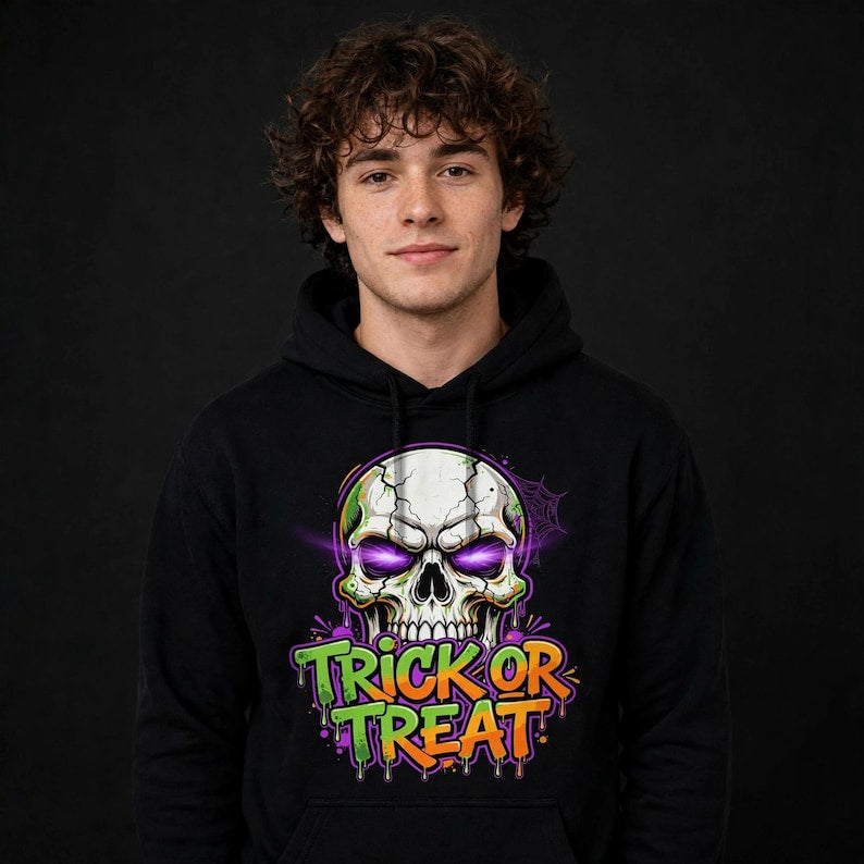 Trick or Treat Skull Hoodie