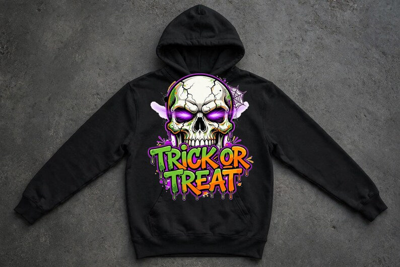 Trick or Treat Skull Hoodie